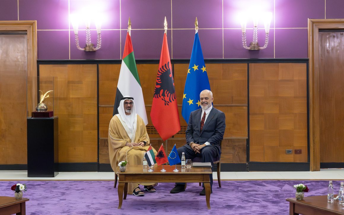 Khaled bin Mohamed bin Zayed meets Prime Minister of Albania