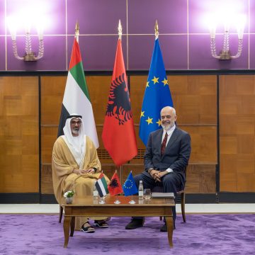 Khaled bin Mohamed bin Zayed meets Prime Minister of Albania