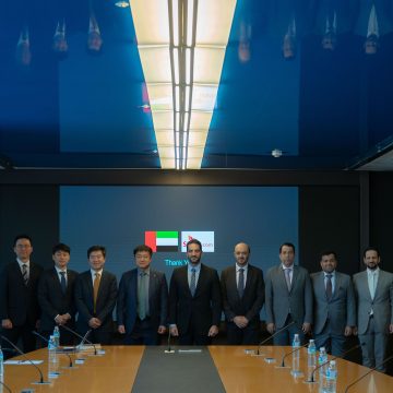 Sultan bin Ahmed visits South Korean SK Telecom Company