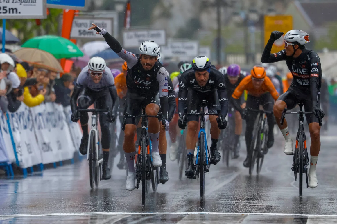 UAE Team Emirates’ Morgado sprints to victory in Asturias