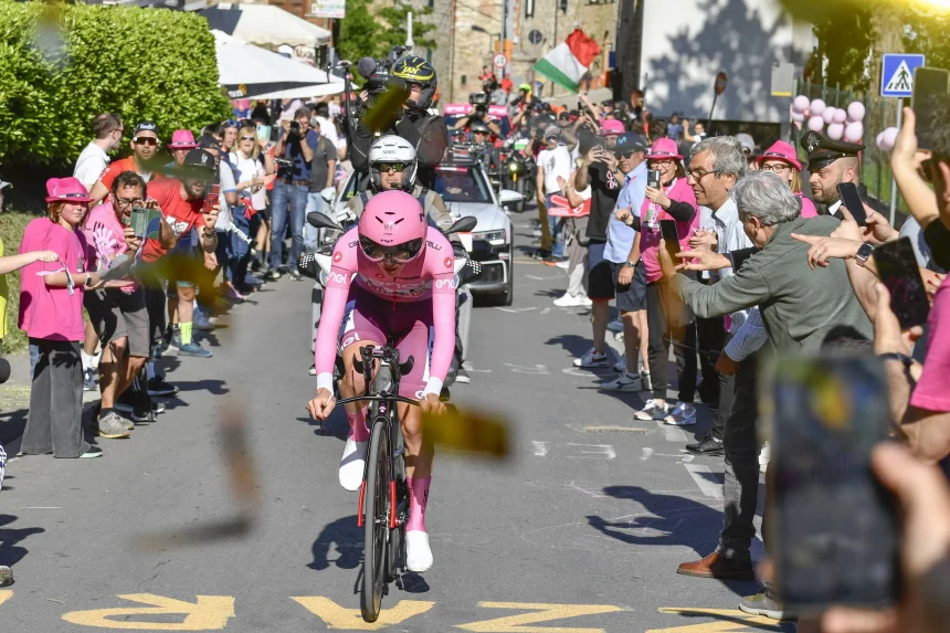 Pogačar prevails in Perugia time trial at Giro D’Italia