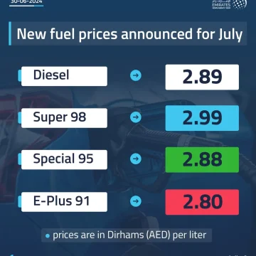 New fuel prices announced for July