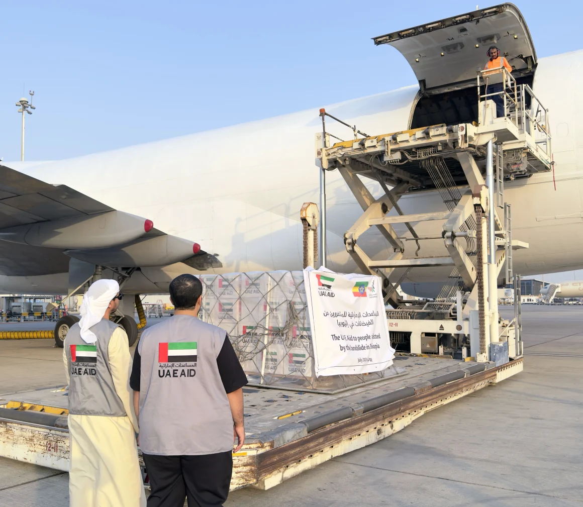 Following directives of the UAE President, UAE dispatches plane to Ethiopia in response to landslides