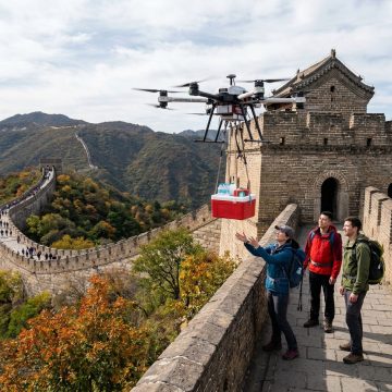 Beijing launches drone delivery service on the Great Wall