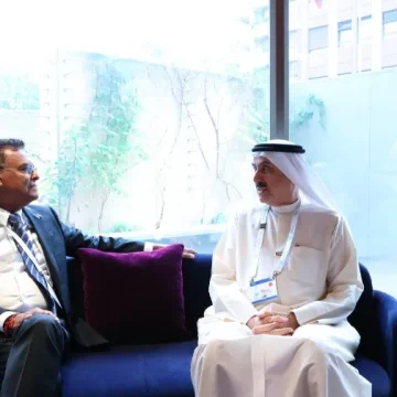 Saqr Ghobash, Guyana’s National Assembly Speaker discuss parliamentary cooperation