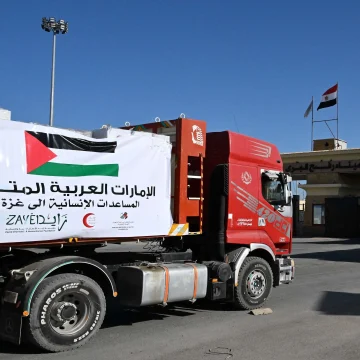 Four Emirati aid convoys arrive in Gaza